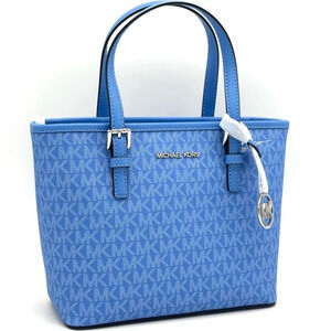 Michael Kors XS Jet Set Travel Top Zip Tote Bag Blue